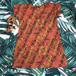 DKNY BATHING SUIT SWIMSUIT COVER UP SIZE 4 BRIGHT